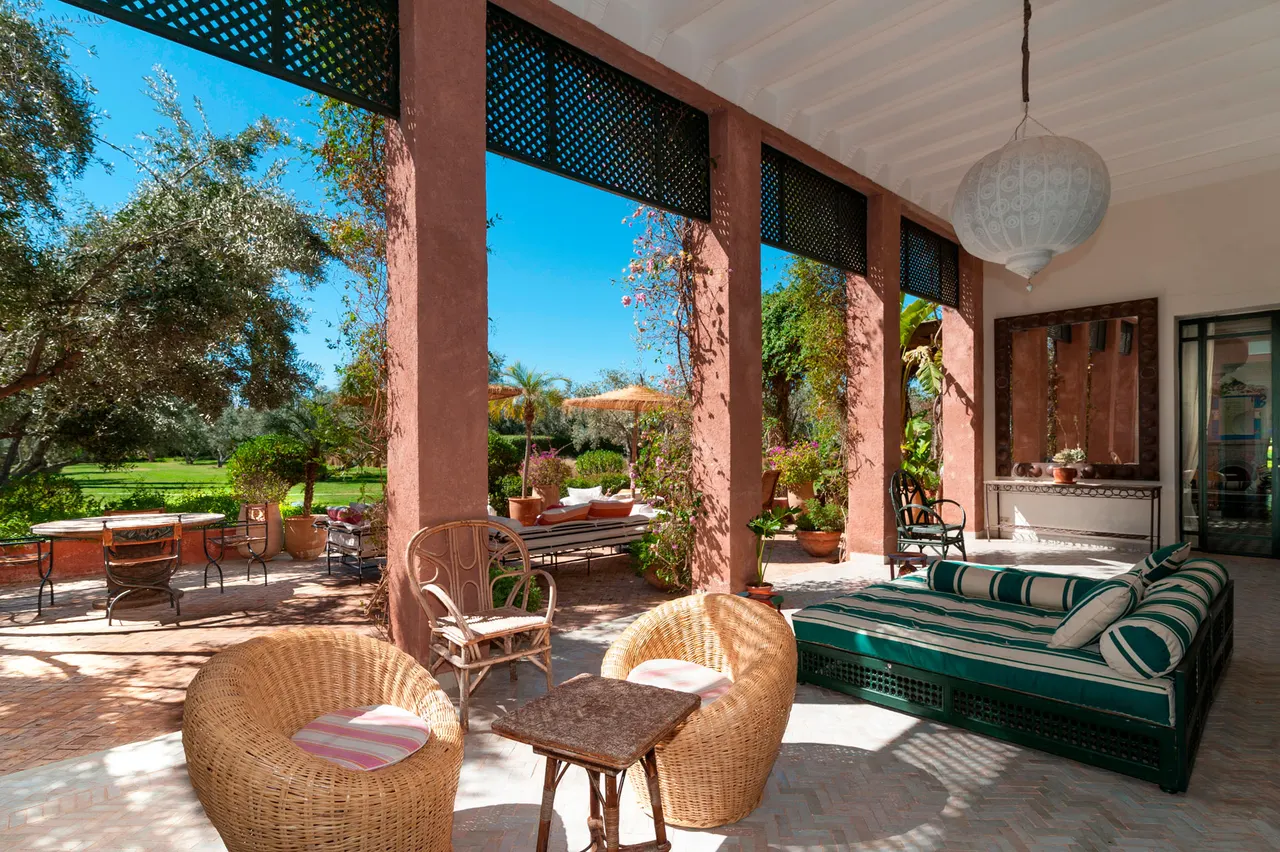 Terrasse d'une villa à Marrakech photographiée par notre partenaire